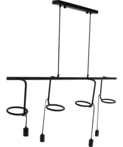 CHERICONI Hanglamp Anello 4-lichts Zwart -Binnenverlichting Verkoopwinkel DV 8 10461637 05 4c DE 20210918214652