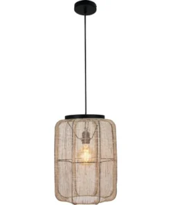 CHERICONI Hanglamp Jute 1-lichts Ø 33 Cm -Binnenverlichting Verkoopwinkel DV 8 10461639 02 4c DE 20210918214651