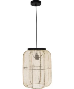 CHERICONI Hanglamp Jute 1-lichts Ø 33 Cm -Binnenverlichting Verkoopwinkel DV 8 10461639 04 4c DE 20210918214651