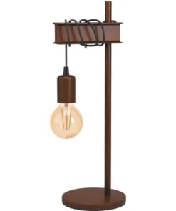 EGLO Tafellamp Townshend-4 Zwart-bruin