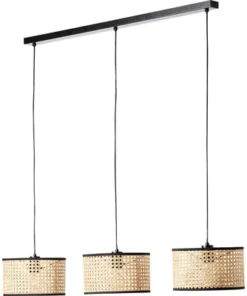 BRILLIANT Hanglamp Wiley 3-lichts Metaal-rotan Zwart-bruin -Binnenverlichting Verkoopwinkel DV 8 10470072 03 4c DE 20210708214650