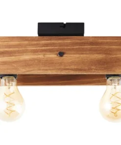 BRILLIANT Plafondlamp Calandra 2-lichts Hout-metaal Zwart -Binnenverlichting Verkoopwinkel DV 8 10470081 03 4c DE 20210707184754