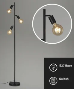 BRILONER Vloerlamp Kuglo 3-lichts Zwart -Binnenverlichting Verkoopwinkel DV 8 10470129 02 4c DE 20211230091751