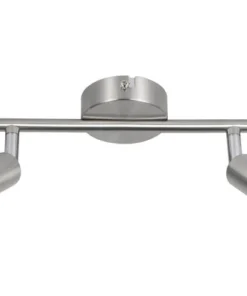 LED Plafondspot 2-lichts Warmwit Nikkel