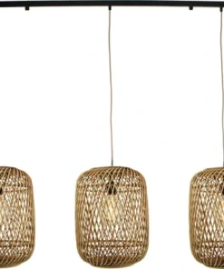 CHERICONI Hanglamp Diagonaal 3-lichts Ø 32 Cm Rotan