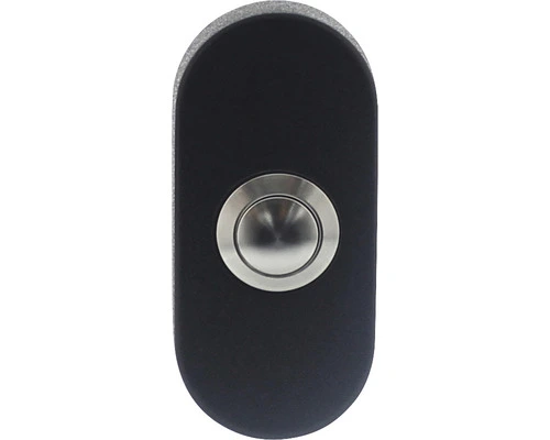 INTERSTEEL Beldrukker Ovaal 65x30 Mm Zwart 1 INTERSTEEL Beldrukker Ovaal 65x30 Mm Zwart