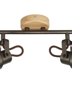 BRILONER LED Plafondspot 2872-025 2-lichts Grijs-hout