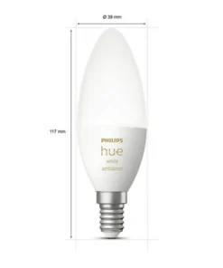 PHILIPS Hue White Ambiance LED-lamp E14/4W B39 Instelbaar Wit, 2 Stuks -Binnenverlichting Verkoopwinkel DV 8 10476561 08 4c DE 20220513141755