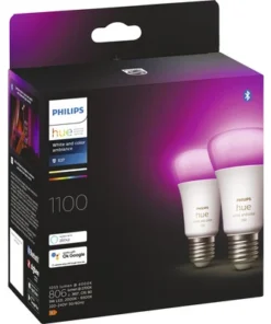 PHILIPS Hue White And Color Ambiance LED-lamp E27/9W A60 RGBW, 2 Stuks 12 PHILIPS Hue White And Color Ambiance LED-lamp E27/9W A60 RGBW, 2 Stuks -Binnenverlichting Verkoopwinkel DV 8 10476574 06 4c DE 20210810120303