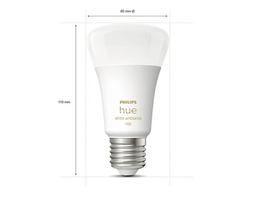 PHILIPS Hue White Ambiance LED-lamp E27/8W A60 Instelbaar Wit 6 PHILIPS Hue White Ambiance LED-lamp E27/8W A60 Instelbaar Wit - Afbeelding 6