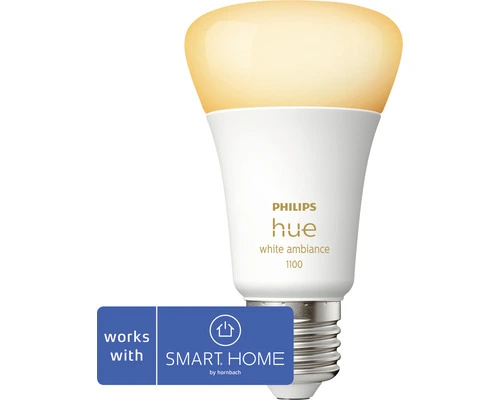 PHILIPS Hue White Ambiance LED-lamp E27/8W A60 Instelbaar Wit 1 PHILIPS Hue White Ambiance LED-lamp E27/8W A60 Instelbaar Wit
