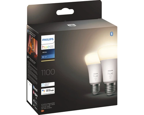 PHILIPS Hue White LED-lamp E27/9,5W A60 Warmwit, 2 Stuks 5 PHILIPS Hue White LED-lamp E27/9,5W A60 Warmwit, 2 Stuks - Afbeelding 5