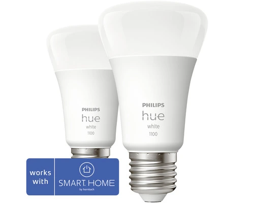 PHILIPS Hue White LED-lamp E27/9,5W A60 Warmwit, 2 Stuks 4 PHILIPS Hue White LED-lamp E27/9,5W A60 Warmwit, 2 Stuks - Afbeelding 4