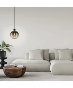 EGLO Hanglamp Oilella 1-lichts Zwart-bruin