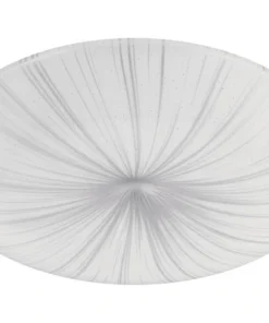EGLO LED Plafonniere Nieves Ø 31 Cm Wit-zilver