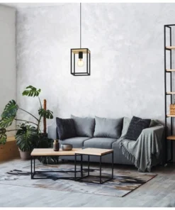 EGLO Hanglamp Libertad Zwart-hout