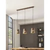 EGLO Hanglamp Segezia 3-lichts Mokka-goud