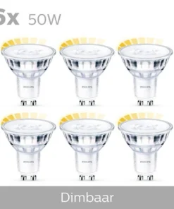 PHILIPS LED-lamp GU10/3,8W Reflectorvorm WarmGlow, 6 Stuks -Binnenverlichting Verkoopwinkel DV 8 10498118 04 4c NL 20211007214701