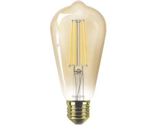 PHILIPS LED-lamp E27/5,8W ST64 Flame Goud 1 PHILIPS LED-lamp E27/5,8W ST64 Flame Goud