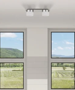 FLAIR LED Plafondlamp Azimech 2-lichts Chroom