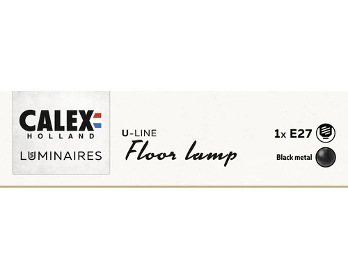 CALEX Vloerlamp U-Line Zwart 2 CALEX Vloerlamp U-Line Zwart - Afbeelding 2