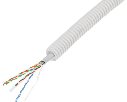 Q-LINK Flexibele Voorbedrade Buis Met UTP CAT6 Kabel 16 Mm 5/8" Grijs 50 M 1 Q-LINK Flexibele Voorbedrade Buis Met UTP CAT6 Kabel 16 Mm 5/8" Grijs 50 M