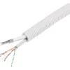 Q-LINK Flexibele Voorbedrade Buis Met UTP CAT6 + Coax Kabel 19 Mm 3/4" Grijs 25 M