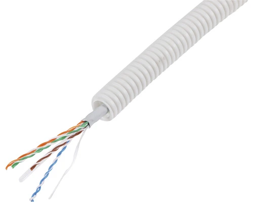 Q-LINK Flexibele Voorbedrade Buis Met UTP CAT6 Kabel 16 Mm 5/8" Grijs 25 M 1 Q-LINK Flexibele Voorbedrade Buis Met UTP CAT6 Kabel 16 Mm 5/8" Grijs 25 M