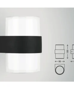 TELEFUNKEN LED Buitenwandlamp Cludu Zwart -Binnenverlichting Verkoopwinkel DV 8 10533496 02 4c DE 20220209051657