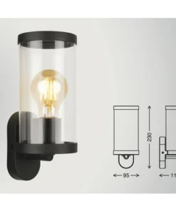 BRILONER Buitenwandlamp Kairo Zwart -Binnenverlichting Verkoopwinkel DV 8 10533500 02 4c DE 20220209051657