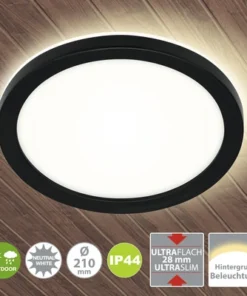 BRILONER LED Buitenlamp Frankfurt Met Backlight Ø 21 Cm Zwart -Binnenverlichting Verkoopwinkel DV 8 10533503 03 4c DE 20220203095659