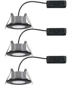 PAULMANN LED Inbouwspot Set Calla Ø 90 Mm Instelbaar Wit Zwart, 3 Stuks -Binnenverlichting Verkoopwinkel DV 8 10534667 06 4c SK 20220206003704