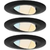 PAULMANN LED Inbouwspot Set Calla Ø 90 Mm Instelbaar Wit Zwart, 3 Stuks
