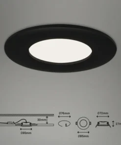 BRILONER LED Inbouwspot Set 7113 Ø 85 Mm Zwart, 3 Stuks -Binnenverlichting Verkoopwinkel DV 8 10537451 02 4c NL 20220211111752