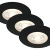 BRILONER LED Inbouwspot Set 7044 Ø 90 Mm Zwart, 3 Stuks