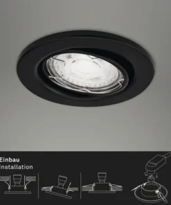 BRILONER LED Inbouwspot Set 7147 Ø 86 Mm Zwart, 3 Stuks -Binnenverlichting Verkoopwinkel DV 8 10537454 02 4c NL 20220211111752