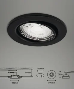 BRILONER LED Inbouwspot Set 7147 Ø 86 Mm Zwart, 3 Stuks -Binnenverlichting Verkoopwinkel DV 8 10537454 04 4c NL 20220211114657