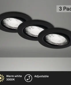 BRILONER LED Inbouwspot Set 7147 Ø 86 Mm Zwart, 3 Stuks -Binnenverlichting Verkoopwinkel DV 8 10537454 05 4c NL 20220211114657