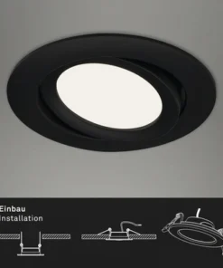 BRILONER LED Inbouwspot Set 7114 Ø 106 Mm Zwart, 3 Stuks -Binnenverlichting Verkoopwinkel DV 8 10537455 02 4c NL 20220211114657