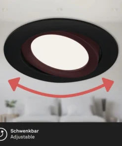 BRILONER LED Inbouwspot Set 7114 Ø 106 Mm Zwart, 3 Stuks -Binnenverlichting Verkoopwinkel DV 8 10537455 03 4c NL 20220211114657