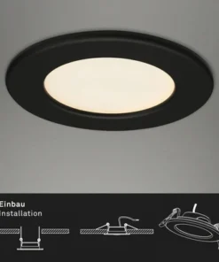 BRILONER LED Inbouwspot Set 7053 Ø 115 Mm Zwart, 3 Stuks -Binnenverlichting Verkoopwinkel DV 8 10537456 02 4c NL 20220211114657