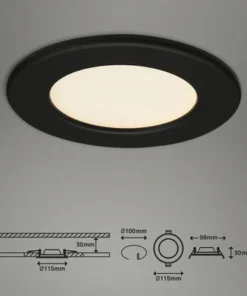 BRILONER LED Inbouwspot Set 7053 Ø 115 Mm Zwart, 3 Stuks -Binnenverlichting Verkoopwinkel DV 8 10537456 03 4c NL 20220211114657