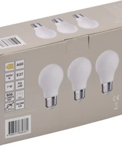 LED Lamp E27/7W A60 Daglichtwit Mat, 3 Stuks -Binnenverlichting Verkoopwinkel DV 8 10548776 03 4c DE 20221223101655