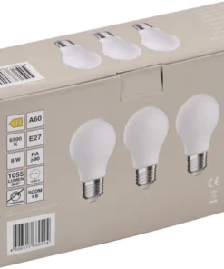 LED Lamp E27/8W A60 Daglichtwit Mat, 3 Stuks -Binnenverlichting Verkoopwinkel DV 8 10548778 01 4c DE 20221223101655
