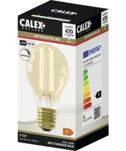 CALEX LED Filament Lamp E27/4,5W A60 Warmwit Goud