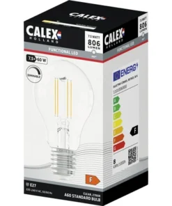 CALEX LED Lamp E27/7,5W A60 Warmwit Helder