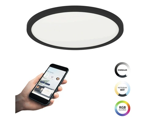 EGLO CROSSLINK.Z LED Paneel Rovito Ø 29 Cm RGB+CCT Zwart 2 EGLO CROSSLINK.Z LED Paneel Rovito Ø 29 Cm RGB+CCT Zwart - Afbeelding 2
