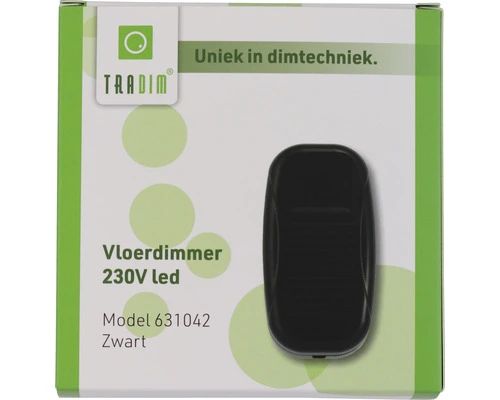 TRADIM LED Vloerdimmer 230V 1-100W Zwart 2 TRADIM LED Vloerdimmer 230V 1-100W Zwart - Afbeelding 2