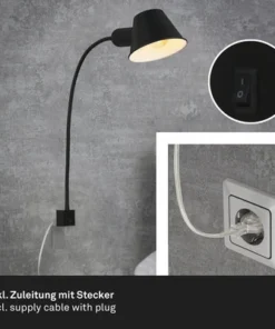 BRILONER Wandlamp Brello Met Montageplaat Zwart Mat -Binnenverlichting Verkoopwinkel DV 8 10579801 05 4c DE 20220715171754