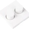 Q-LINK F-Line Centraalplaat Duo Dimmerknop Polarwit